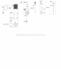 Oil Cooler DipstickTube Oil Drain Hose Diagram and Parts List for 49M977-0110-E1  Briggs and Stratton Engine